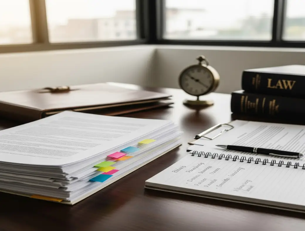 Lawyer and client during consultation in Olean NY discussing legal case